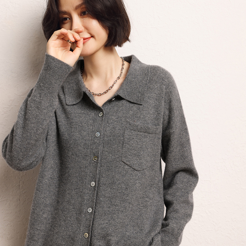 Autumn Women's Cardigan 100% C - огляд і ціна Wool Coat Peacoat