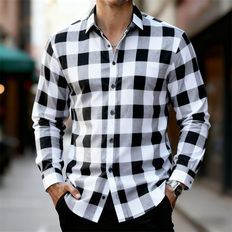Men's Classic Red and Black Pl - огляд і ціна Flannel Shirt Lined