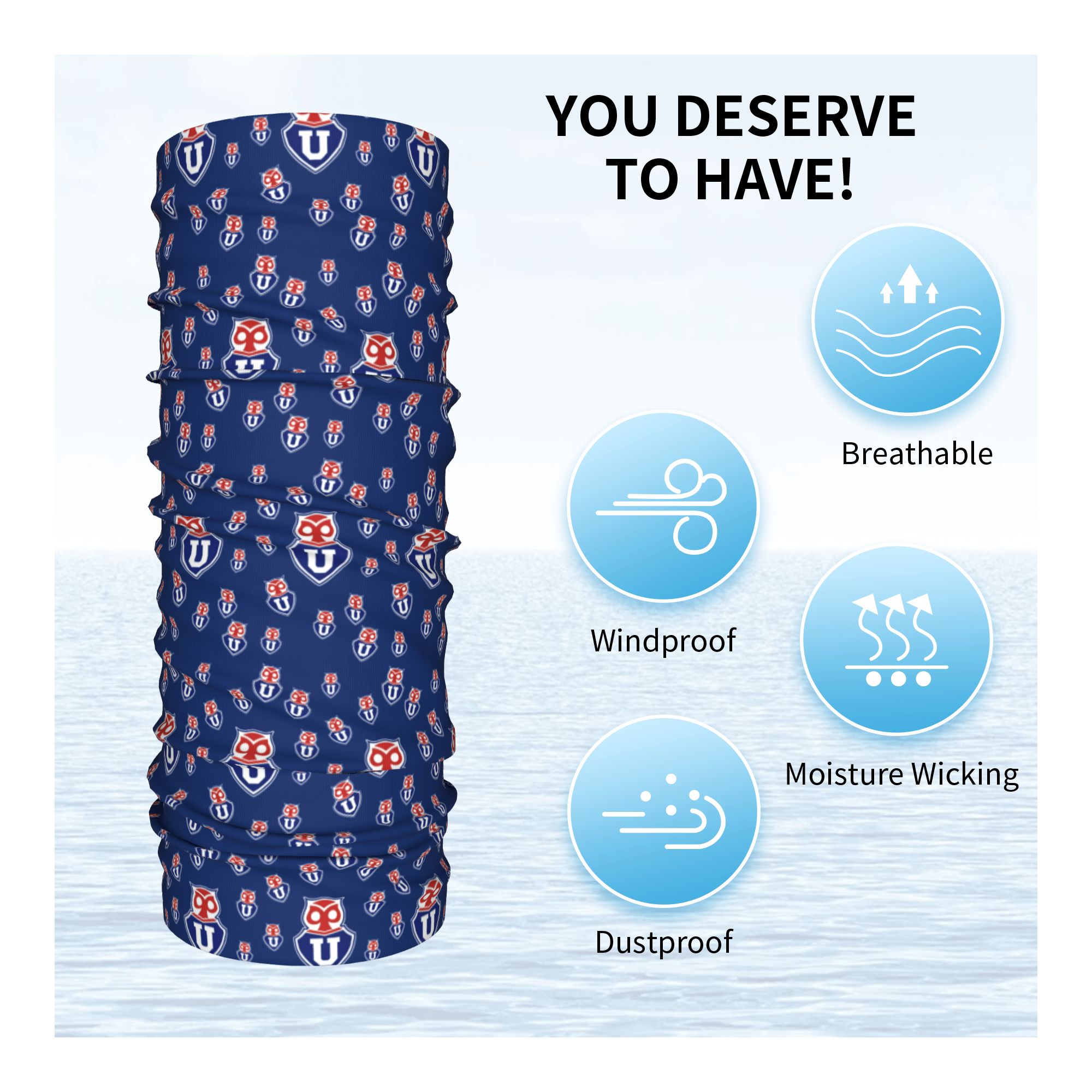University Of Chile Neck Gaite - огляд і ціна Neck Gaiter Fleece
